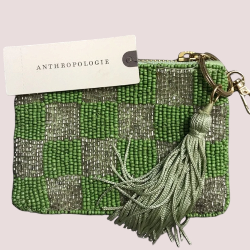 Anthropologie The Beaded Coin Purse: Summer Edition Lime Green, Margaritas - Picture 5 of 7